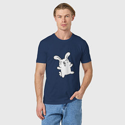 Футболка хлопковая мужская Happy Bunny, цвет: тёмно-синий — фото 2