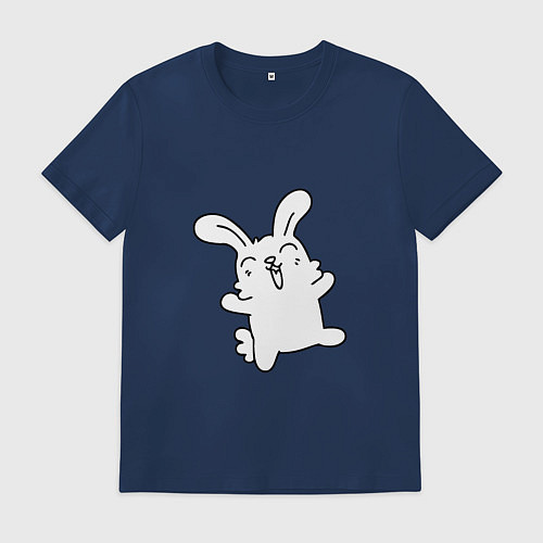 Мужская футболка Happy Bunny / Тёмно-синий – фото 1