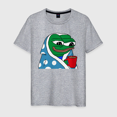 Мужская футболка Frog Pepe мем / Меланж – фото 1