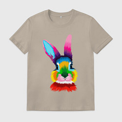 Мужская футболка Радужный кролик