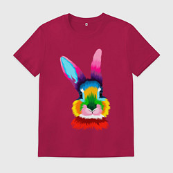 Мужская футболка Радужный кролик