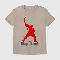 Мужская футболка Щелчок выстрел - хоккеист