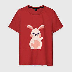 Футболка хлопковая мужская Pink Bunny, цвет: красный