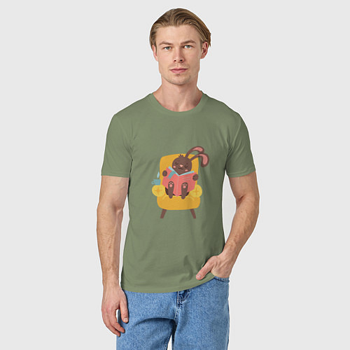 Мужская футболка Домашний кролик / Авокадо – фото 3