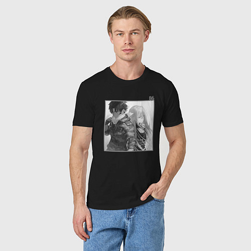 Мужская футболка Владилена и Синъэй - 86 / Черный – фото 3