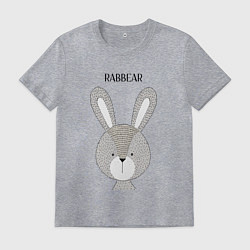 Футболка хлопковая мужская Rabbit-bear, цвет: меланж