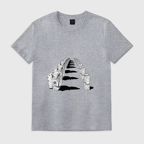 Мужская футболка Человек бензопила - Космонавты / Меланж – фото 1