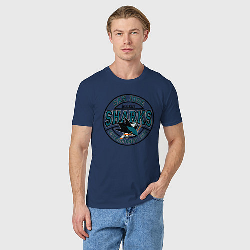 Мужская футболка San Jose Sharks / Тёмно-синий – фото 3