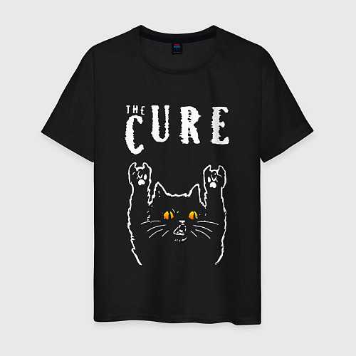 Мужская футболка The Cure rock cat / Черный – фото 1