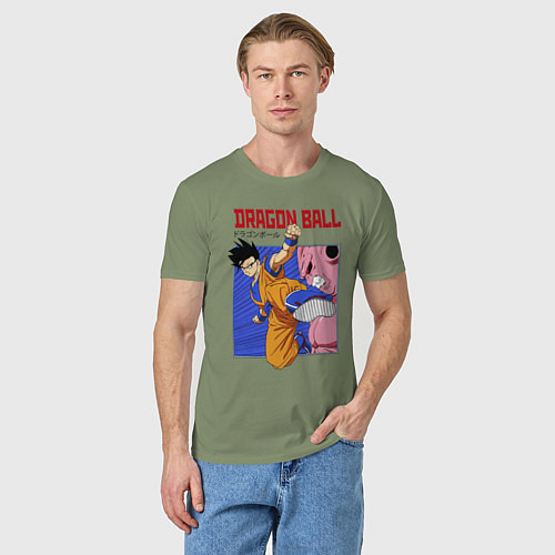 Мужская футболка Dragon Ball - Сон Гоку - Удар / Авокадо – фото 3