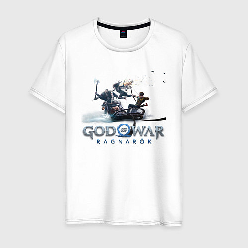 Мужская футболка Битва с Фрейей GoW Ragnarok / Белый – фото 1