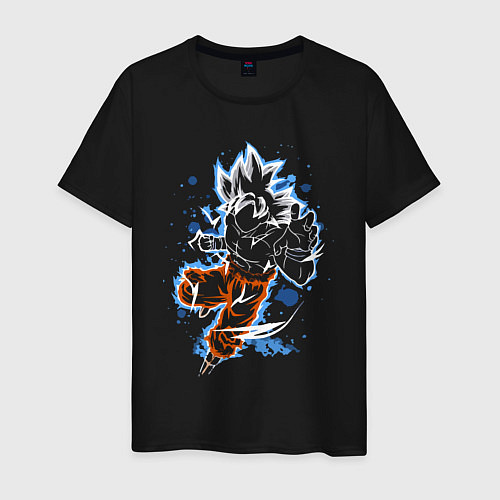 Мужская футболка Dragon Ball - Son Goku - neon / Черный – фото 1