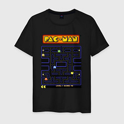 Футболка хлопковая мужская Pac-Man на ZX-Spectrum, цвет: черный