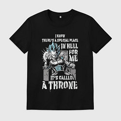 Мужская футболка Dragon Ball - Вегета сидит на троне