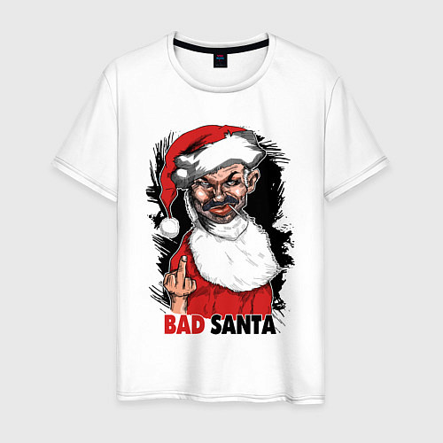 Мужская футболка Bad Santa, fuck you / Белый – фото 1