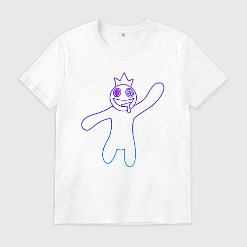 Мужская футболка Роблокс: Синий неон / Белый – фото 1