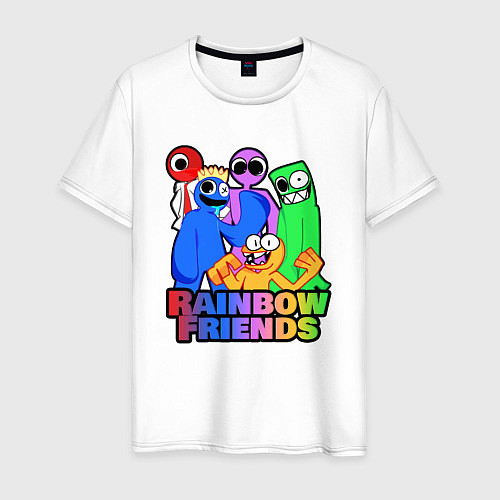 Мужская футболка Радужные друзья персонажи игры / Белый – фото 1