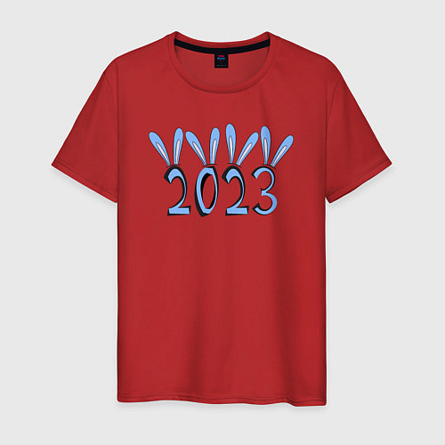 Мужская футболка 2023 год с ушами / Красный – фото 1