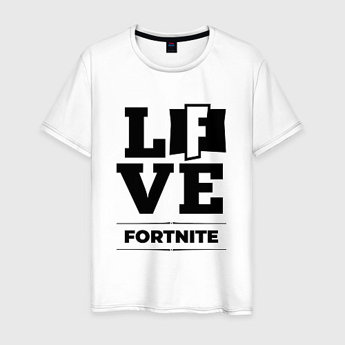 Мужская футболка Fortnite love classic / Белый – фото 1