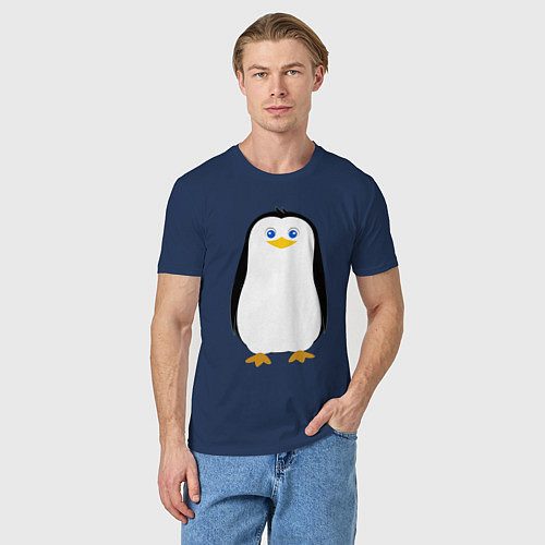 Мужская футболка Красивый пингвин / Тёмно-синий – фото 3