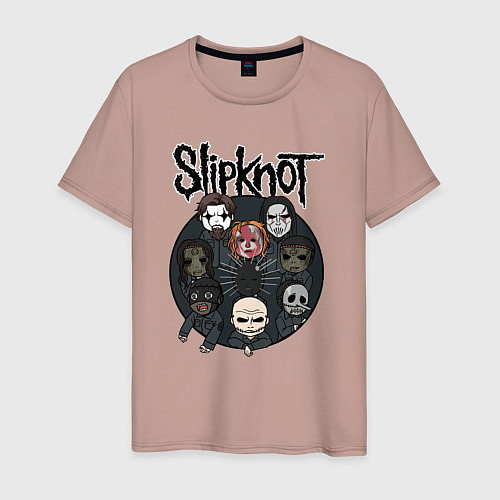 Мужская футболка Slipknot art fan / Пыльно-розовый – фото 1