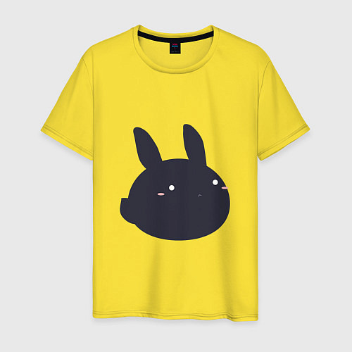 Мужская футболка Черный кролик - минимализм / Желтый – фото 1