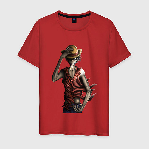 Мужская футболка One piece d luffy / Красный – фото 1