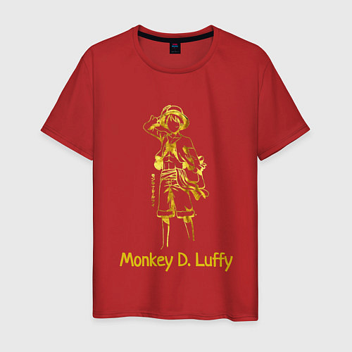 Мужская футболка Monkey D Luffy Gold / Красный – фото 1