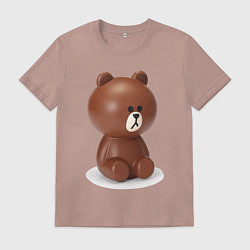 Мужская футболка Шоколадный мишка - симпатяга