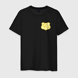 Футболка хлопковая мужская Bitcoin Police, цвет: черный