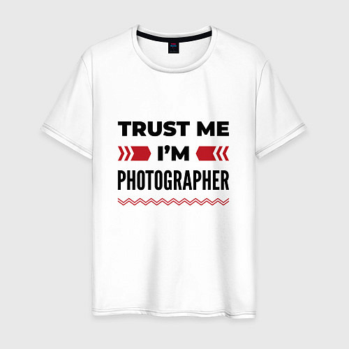 Мужская футболка Trust me - Im photographer / Белый – фото 1