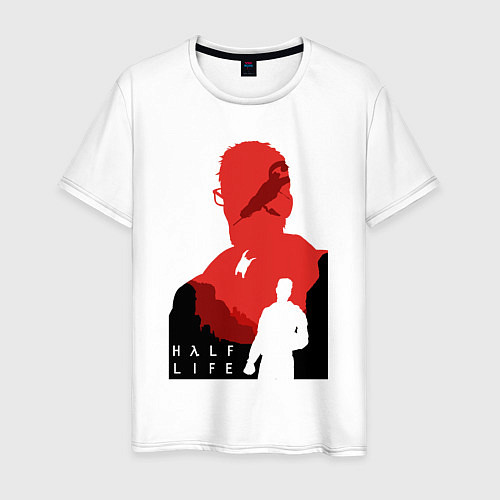 Мужская футболка Half life - Freeman / Белый – фото 1