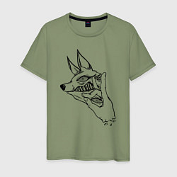 Мужская футболка Аки человек бензопила лайн арт