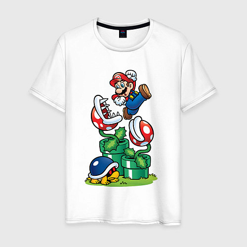 Мужская футболка Ретро Марио / Белый – фото 1
