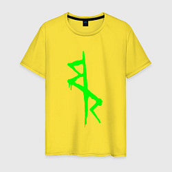 Футболка хлопковая мужская Logotype - Cyberpunk: Edgerunners, цвет: желтый