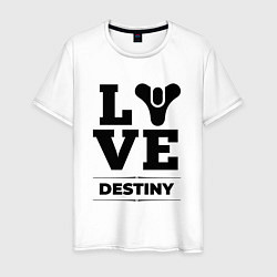 Футболка хлопковая мужская Destiny love classic, цвет: белый