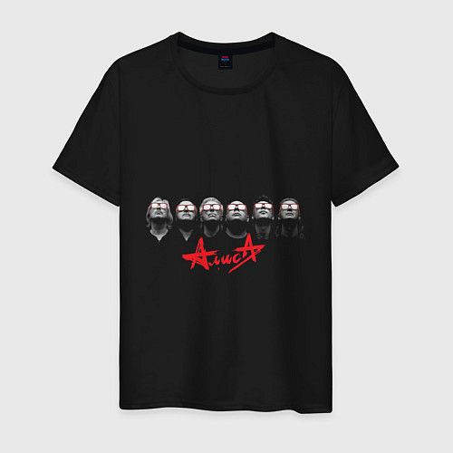 Мужская футболка Rock band АЛИСА / Черный – фото 1