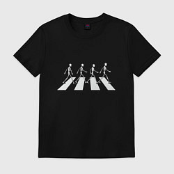 Футболка хлопковая мужская Beatles dead, цвет: черный