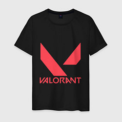 Футболка хлопковая мужская Valorant - logo, цвет: черный