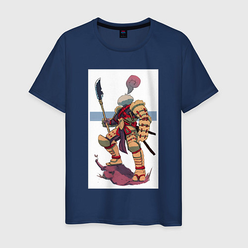 Мужская футболка У самурая нет цели / Тёмно-синий – фото 1