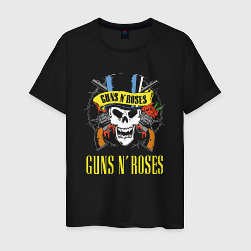 Мужская футболка Guns n roses Skull / Черный – фото 1