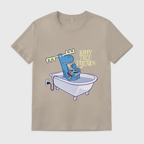 Мужская футболка Lumpy - high voltage / Миндальный – фото 1