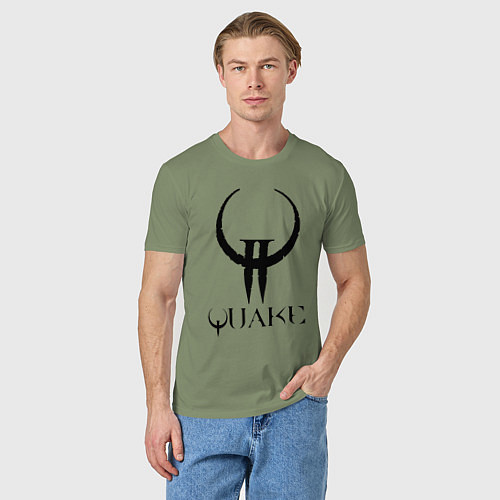 Мужская футболка Quake II logo / Авокадо – фото 3