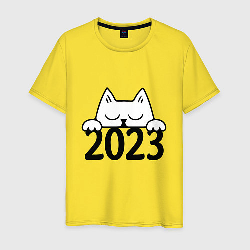 Мужская футболка Cat 2023 / Желтый – фото 1