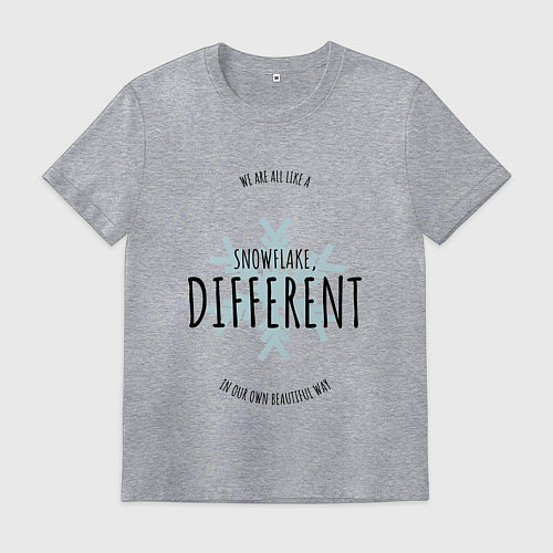Мужская футболка Мы все снежинки / Меланж – фото 1