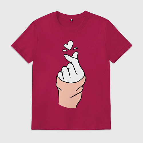 Мужская футболка Hand click / Маджента – фото 1