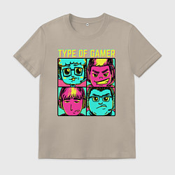 Мужская футболка Типажи геймеров поп арт