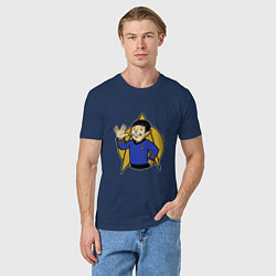 Футболка хлопковая мужская Spoke - vault boy, цвет: тёмно-синий — фото 2