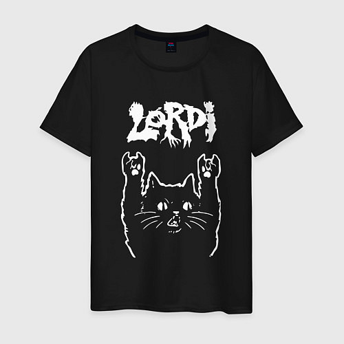 Мужская футболка Lordi рок кот / Черный – фото 1