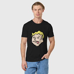 Футболка хлопковая мужская Dead vault boy, цвет: черный — фото 2